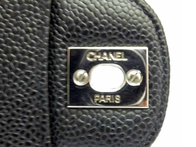 Chanel 2.55 Black Quilted Caviar Leather Shoulder Bag. - Image 3
