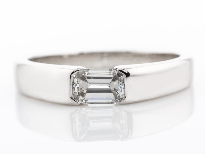Emerald Cut Diamond  Ring