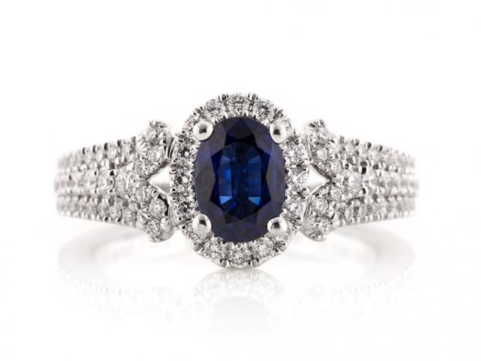 Vera Wang Sapphire and Diamond Ring