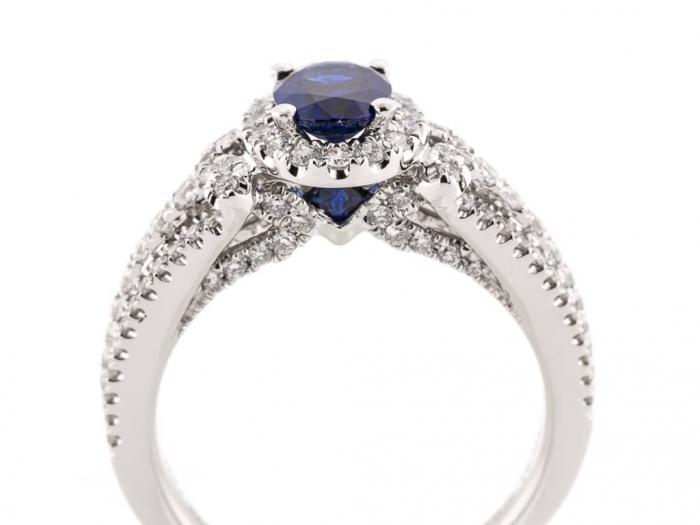 Vera Wang Sapphire and Diamond Ring - Image 3