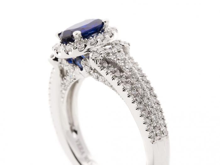 Vera Wang Sapphire and Diamond Ring - Image 2