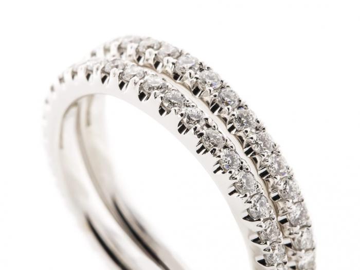 Set of Two Diamond Eternity Rings - Image 2