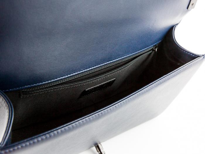 Chanel Navy and Black Medium Boy Bag - Image 4