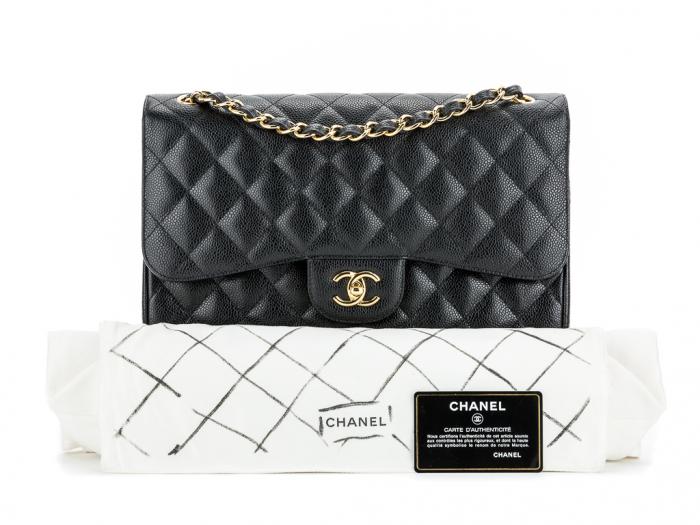Chanel Caviar Double Flap Bag - Image 6