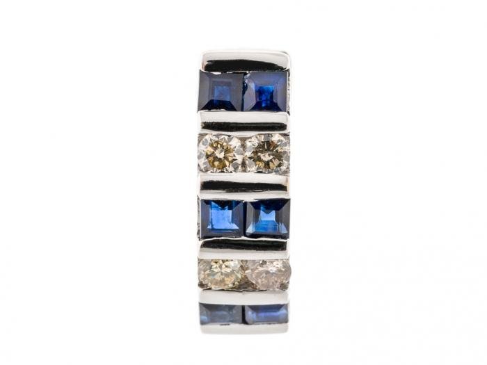 Sapphire and Diamond Earrings - Image 3