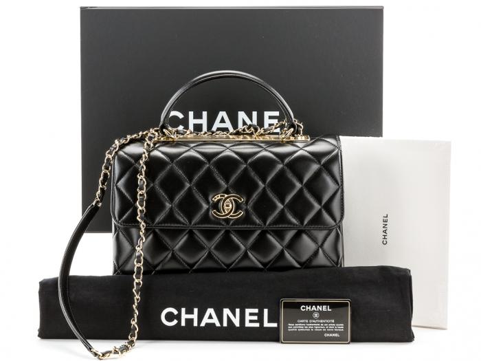 Chanel Flap Bag With Top Handle - Image 6