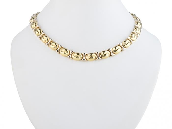 Gold Necklace and Bracelet Matching Set