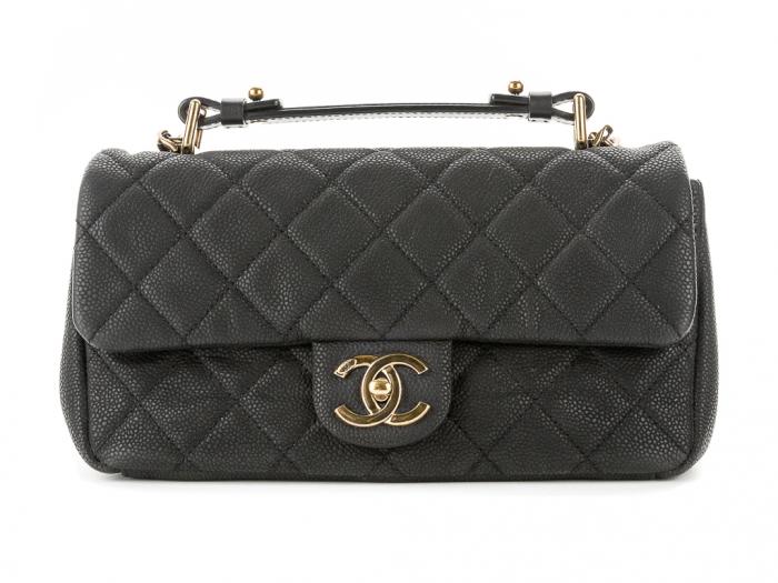 Chanel Flap Back Black Caviar