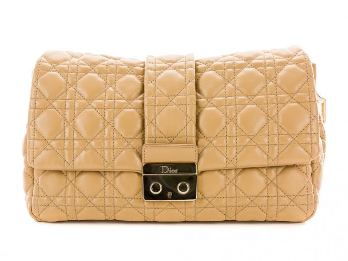 Christian dior Cannage Shoulder Bag Cream