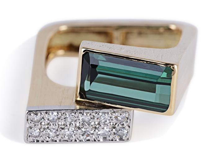 Diamond & Tourmaline Ring