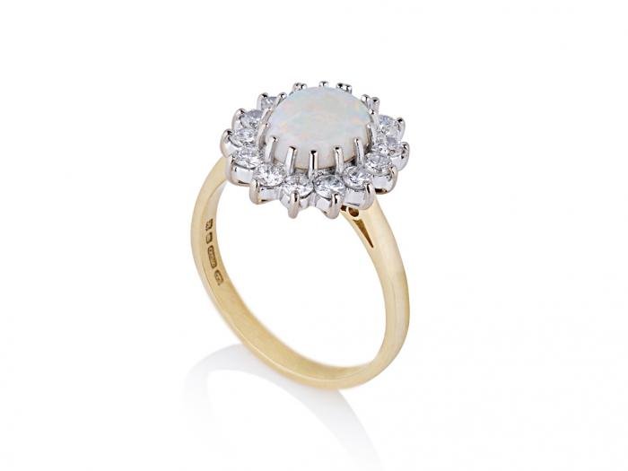 Diamond & Opal Ring - Image 2