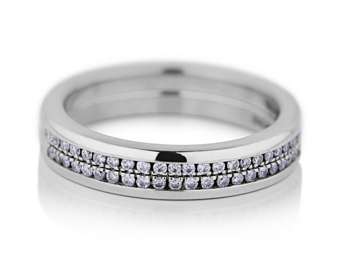 Set of Two Half Eternity Diamond Ring