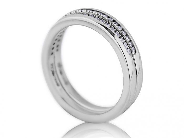 Set of Two Half Eternity Diamond Ring - Image 3