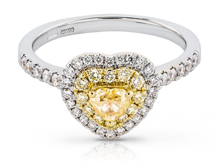Diamond Heart Cluster Ring