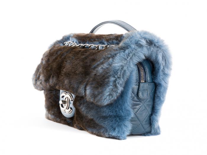 Chanel Fur Flap Bag - Image 2