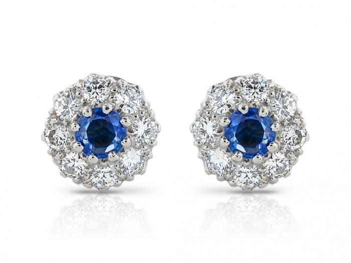 Sapphire & Diamond Earrings