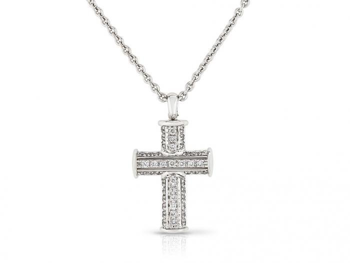 Bvlgari Diamond Cross Pendant on Chain
