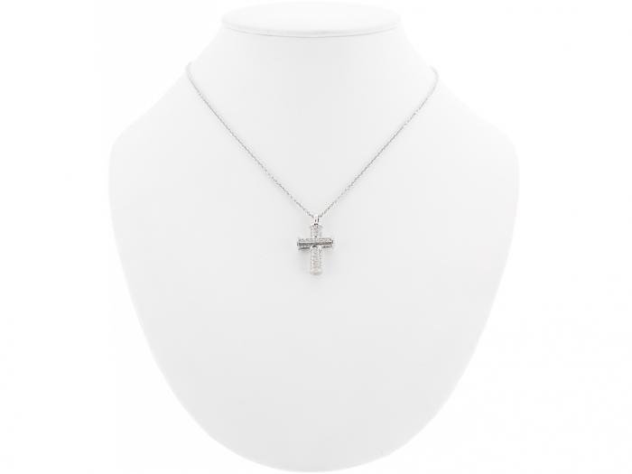 Bvlgari Diamond Cross Pendant on Chain - Image 4