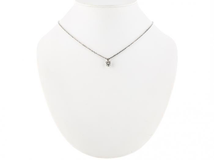 Diamond Solitaire Pendant on Chain - Image 3
