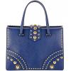 Prada Studded Saffiano Flap Bag - Image 6