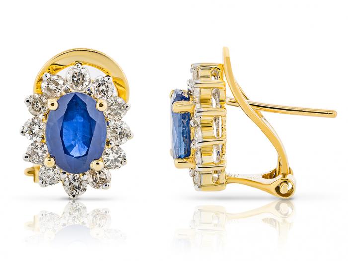 Sapphire & Diamond Necklace & Earring Set - Image 5