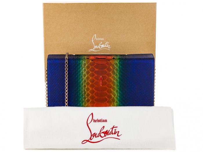Christian Louboutin Vanite Python Rainbow Bag - Image 5