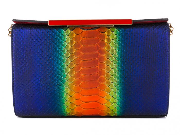 Christian Louboutin Vanite Python Rainbow Bag - Image 6