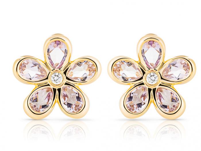 Tiffany & Co Amethyst Flower Earrings