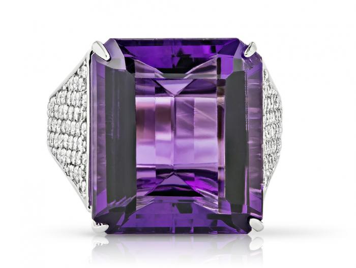 Amethyst & Diamond Ring