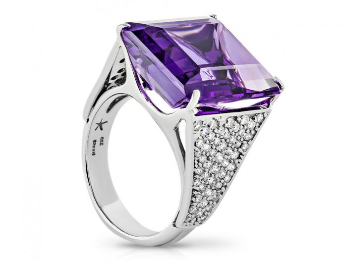Amethyst & Diamond Ring - Image 2