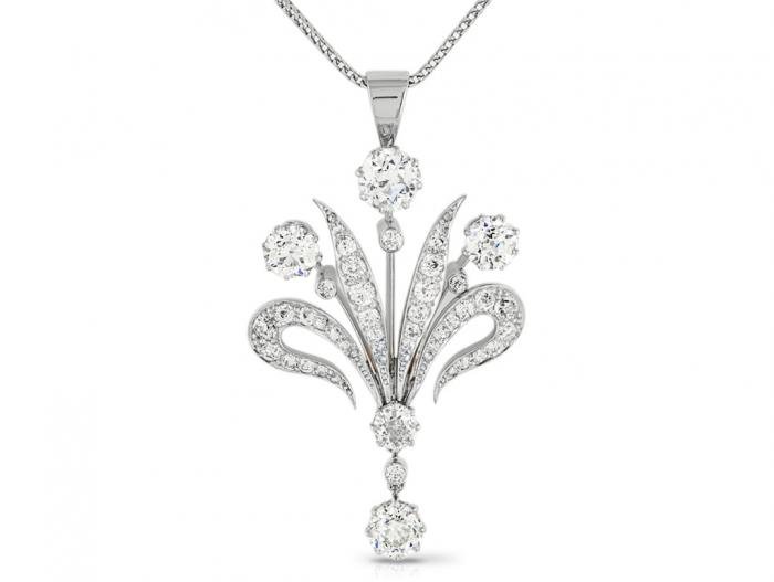 Fleur-De-Lis Diamond Pendant