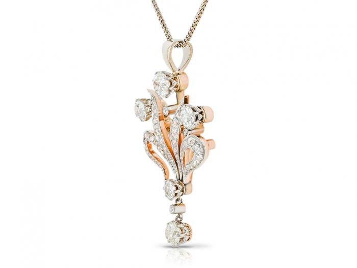 Fleur-De-Lis Diamond Pendant - Image 2