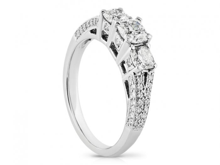Hearts on Fire Three Stone Diamond Ring - Image 2