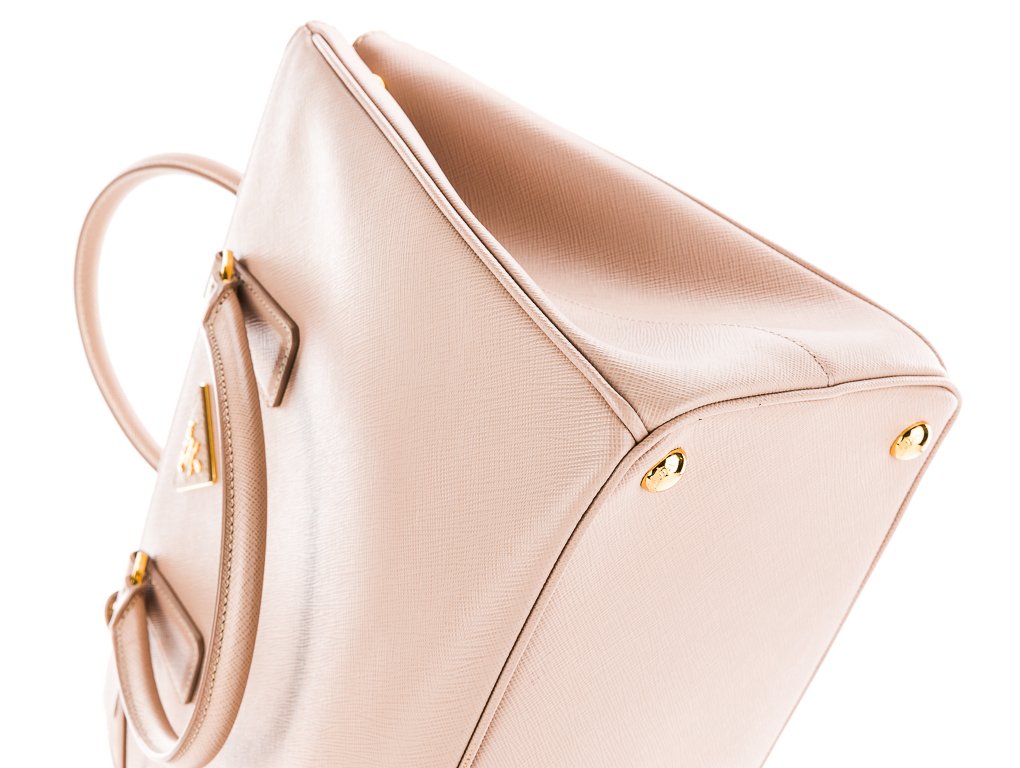 Prada Saffiano Cuir Small Double Bag, Blush (Cammeo)