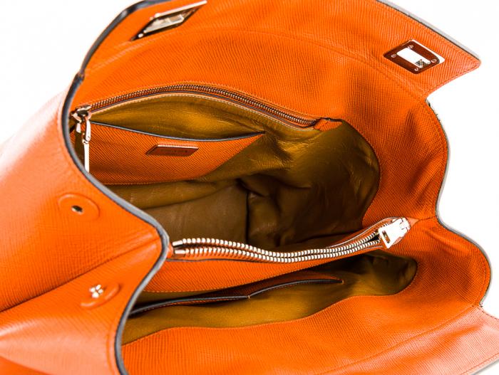 Prada Saffiano Turnlock Twin Tote - Image 4