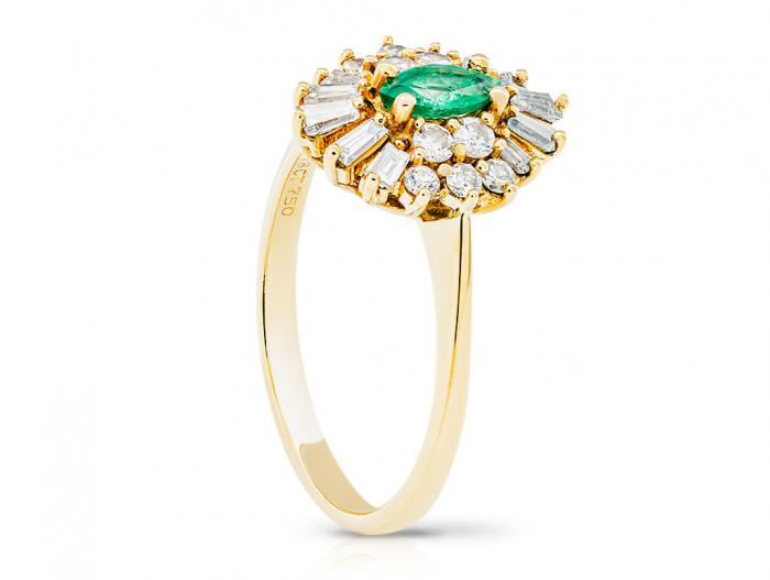Emerald & Diamond Ring - Image 2