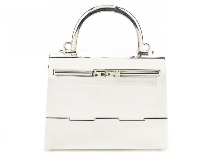Hermes Silver Mini Kelly Bag