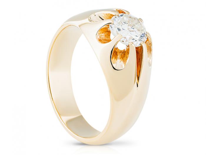 Gents Solitaire Diamond Ring - Image 2