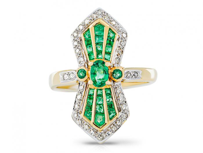 Emerald and Diamond Ring