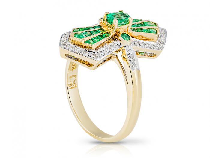 Emerald and Diamond Ring - Image 2