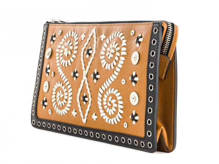 Prada Embroided Clutch - Image 2