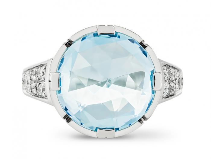 Bvlgari Topaz & Diamond Parentesi Cocktail Ring