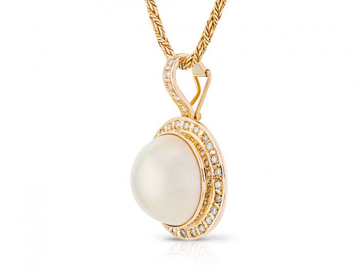 Pearl & Diamond Necklace - Image 2