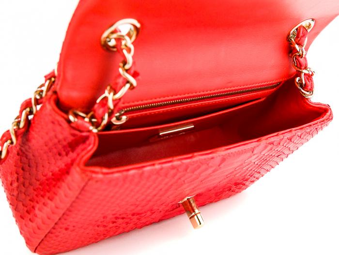 Chanel Python Single Flap Bag - Image 4