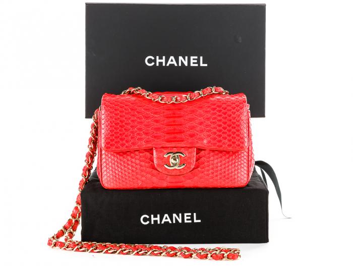 Chanel Python Single Flap Bag - Image 5