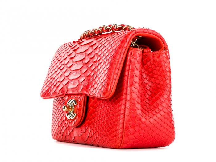 Chanel Python Single Flap Bag - Image 2