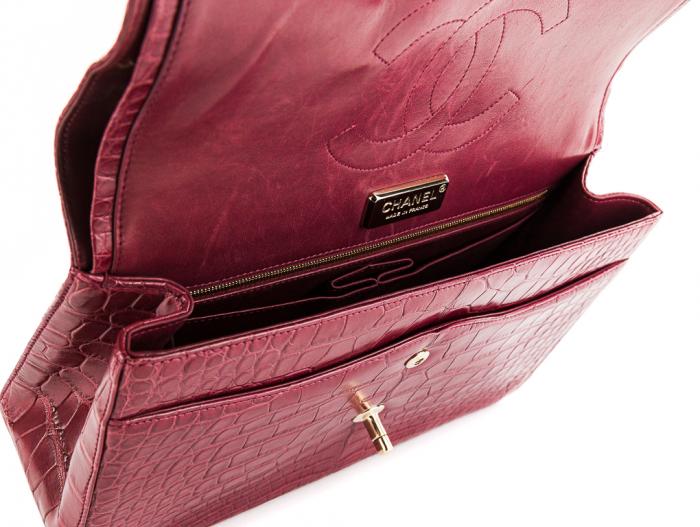 Chanel Classic Double Flap Alligator Bag - Image 4