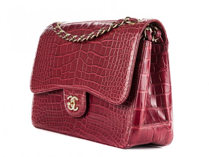 Chanel Classic Double Flap Alligator Bag - Image 2