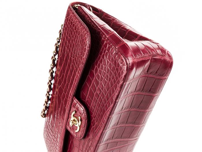 Chanel Classic Double Flap Alligator Bag - Image 3
