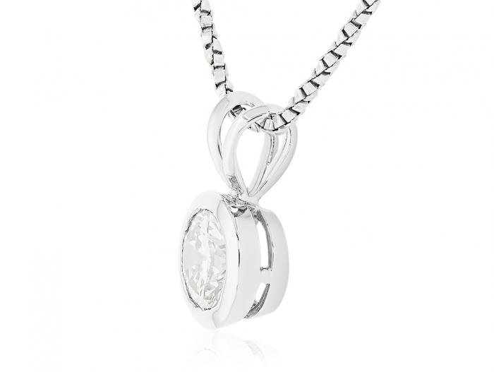 Diamond Solitaire Necklace - Image 2